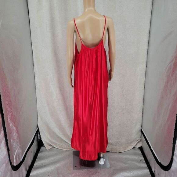 Vandemere Vintage Nightgown and Peignoir Robe Set Red Black Lace Plus Size 1X - Picture 9 of 16